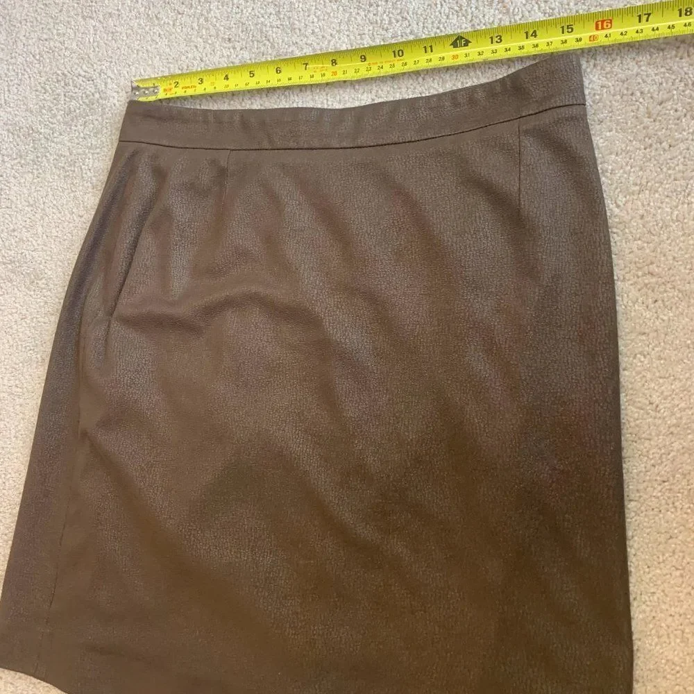 Rodika Zanian brown skirt jacket set sz 40